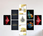 9 Pcs Islamic Wooden Sticky Tiles Set – Bismillah Alhamdulillah Wall Art Gallery (5x7 Inches)